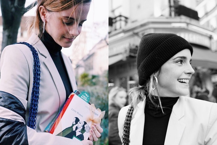 向 Emma Watson 偷師：冬天手袋裡備一頂毛帽，原來可以變化出這麼多造型！