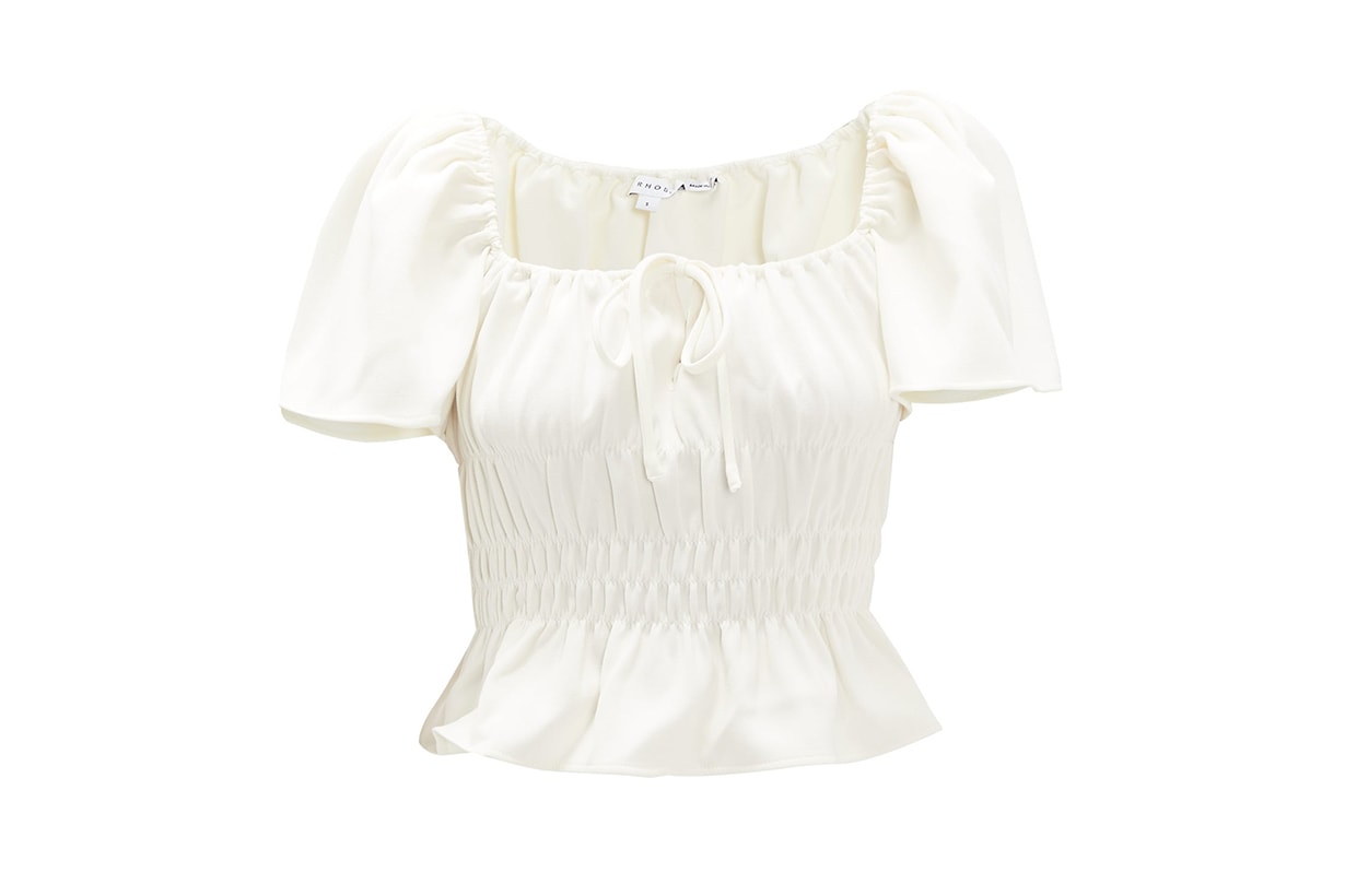 Grace Smocked Peplum-hem Top