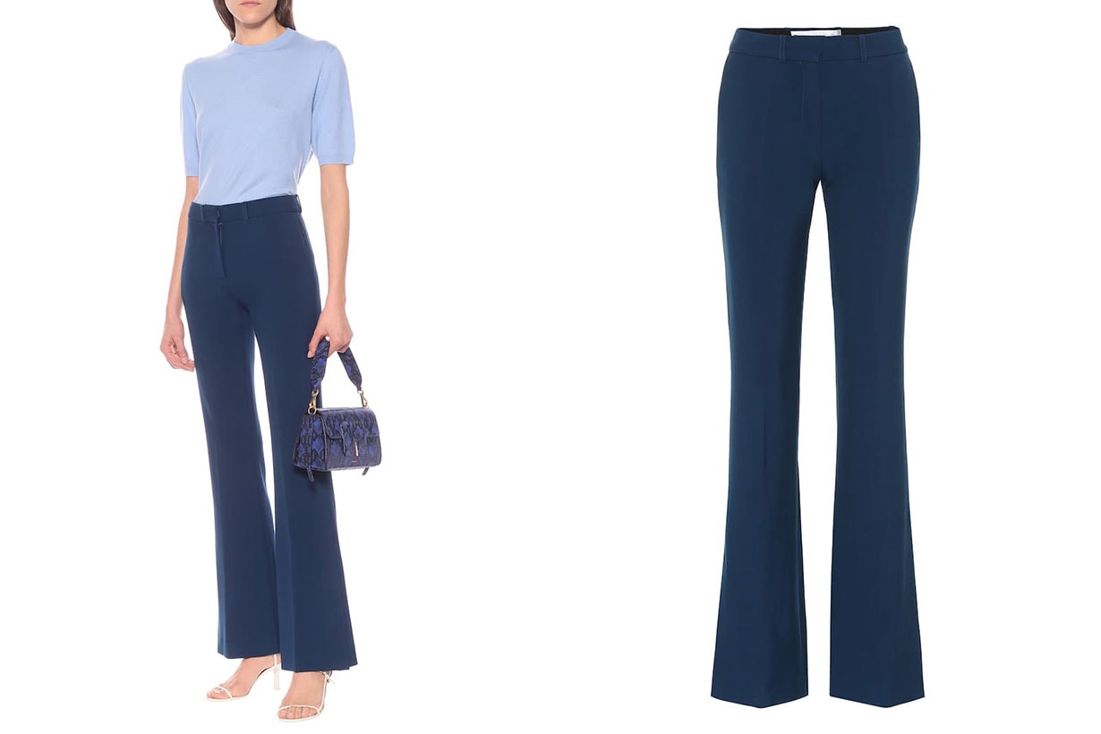 High-rise flared pants