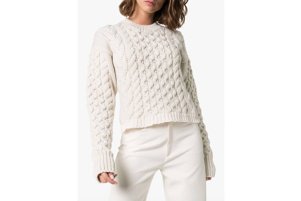 Joseph Cable Mix Knit Merino Wool Jumper