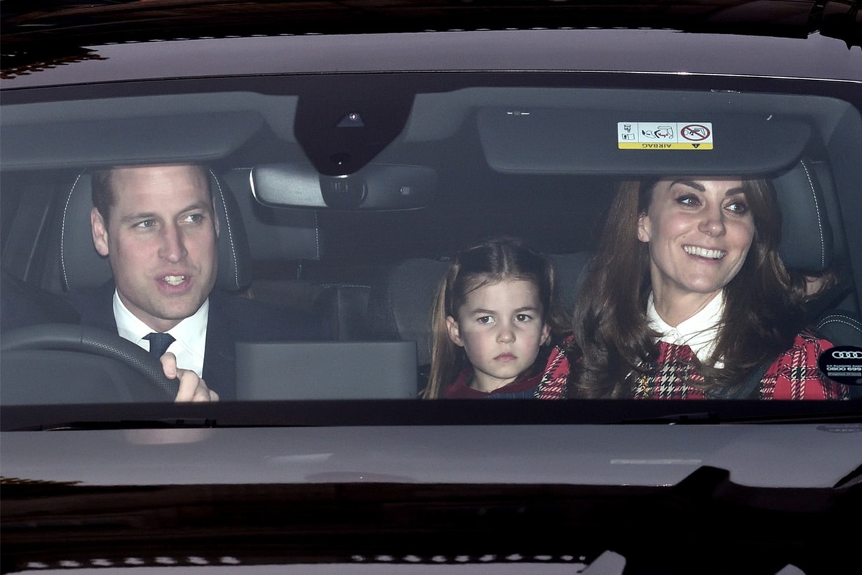 Kate Middleton Christmas 2019 Christmas party style festive style Prince William  Prince George Princess Charlotte Prince Louis British Royal Family Buckingham Palace Emilia Wickstead's 'Anni' dress 