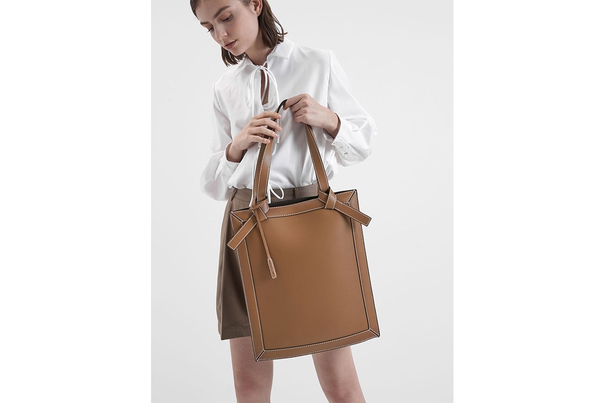 Large Knot Handle Elongated Tote