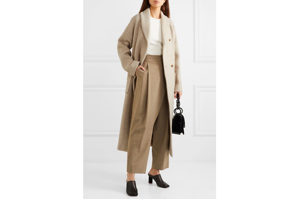 LE 17 SEPTEMBRE Belted Wool-blend Coat