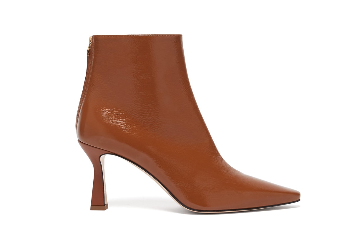 Lina Point-toe Leather Ankle Boots