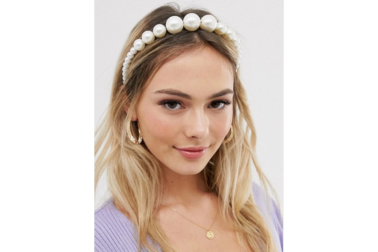 My Accessories London Exclusive graduated pearl headband