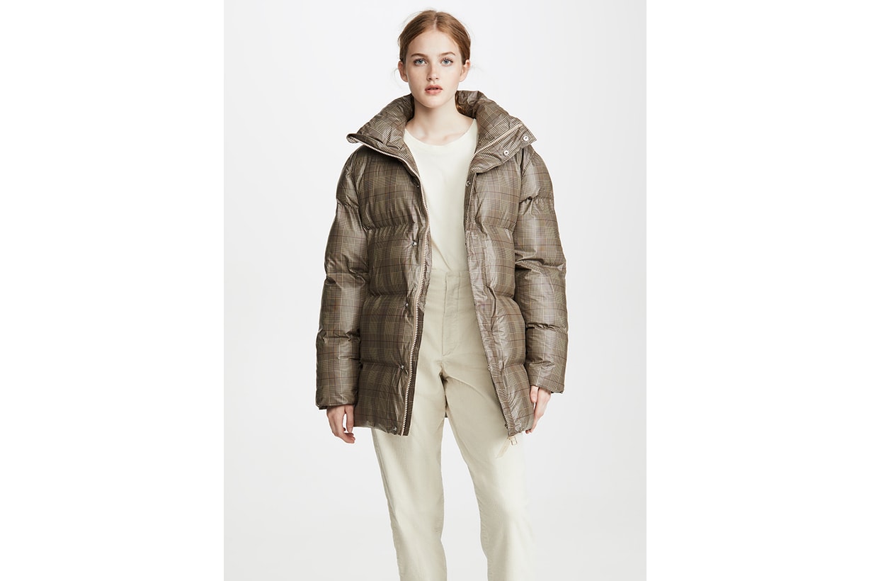 Rains Check Puffer Coat