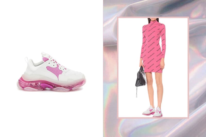 balenciaga triple s chunky sneakers white pink pre spring 2020 release