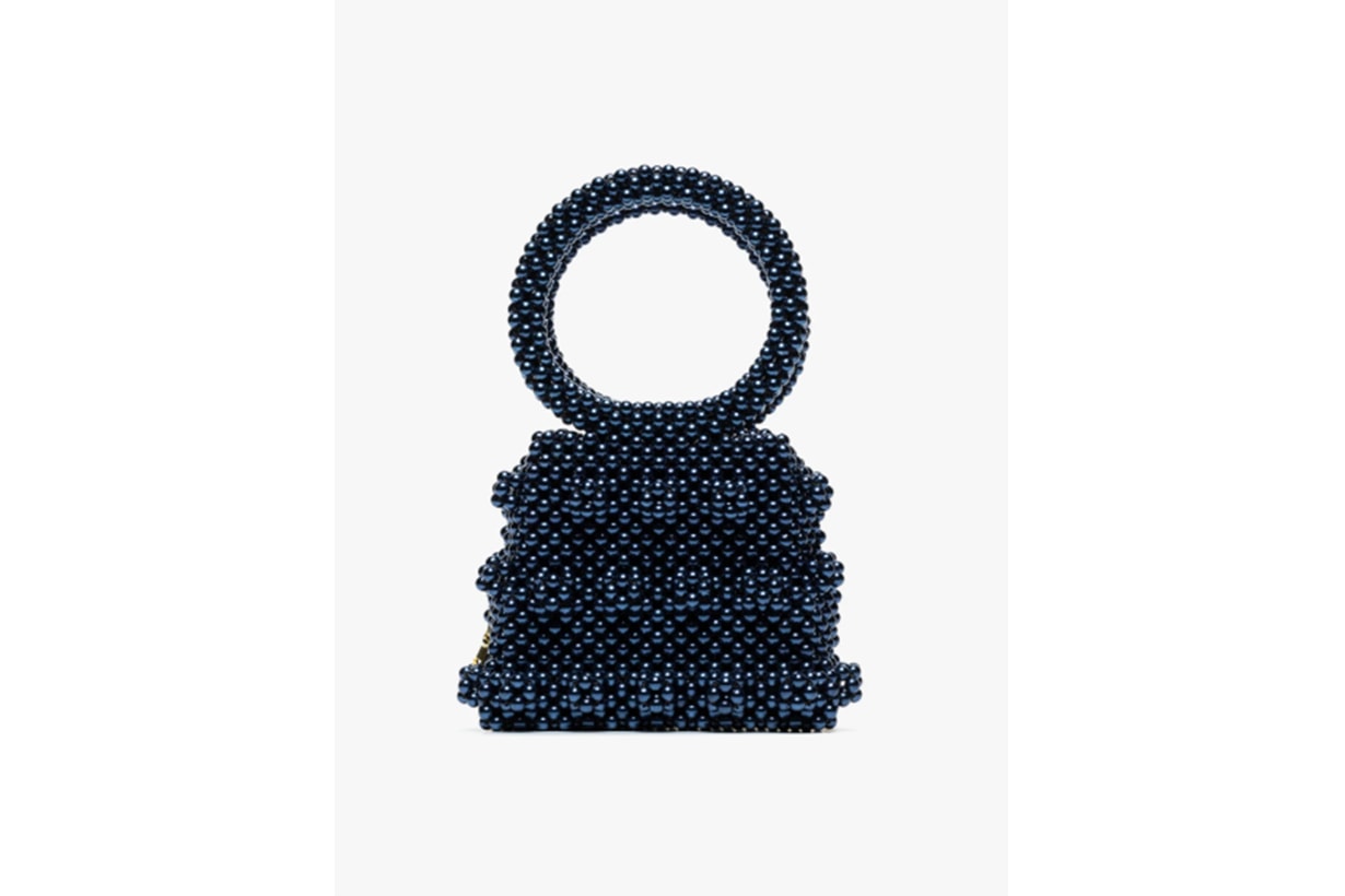 Shrimps Blue Dante Beaded Bracelet Bag