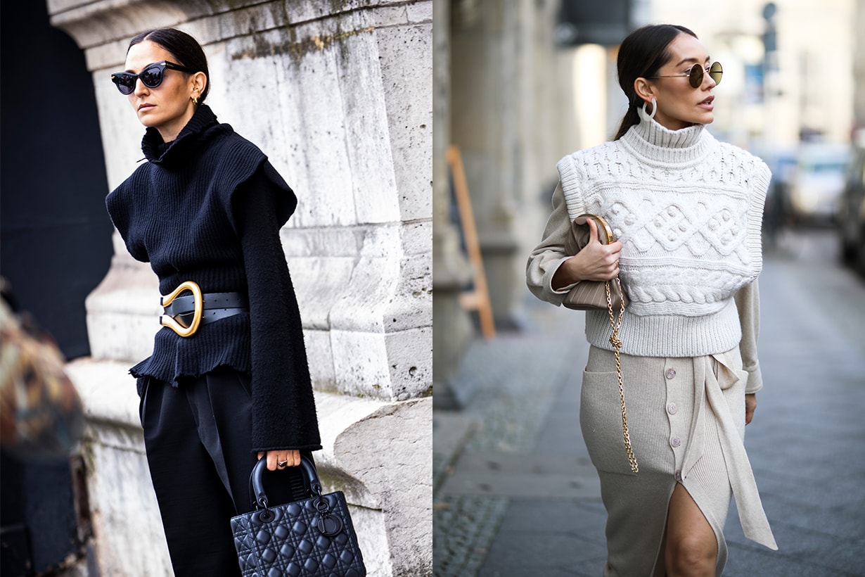 Black and White Vest Street Style
