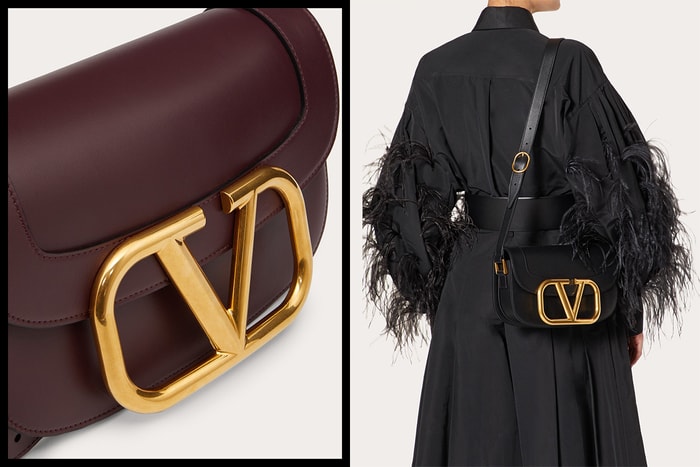放大象徵奢華感的品牌標誌！Valentino 大型金屬扣手袋彰顯貴氣經典質感