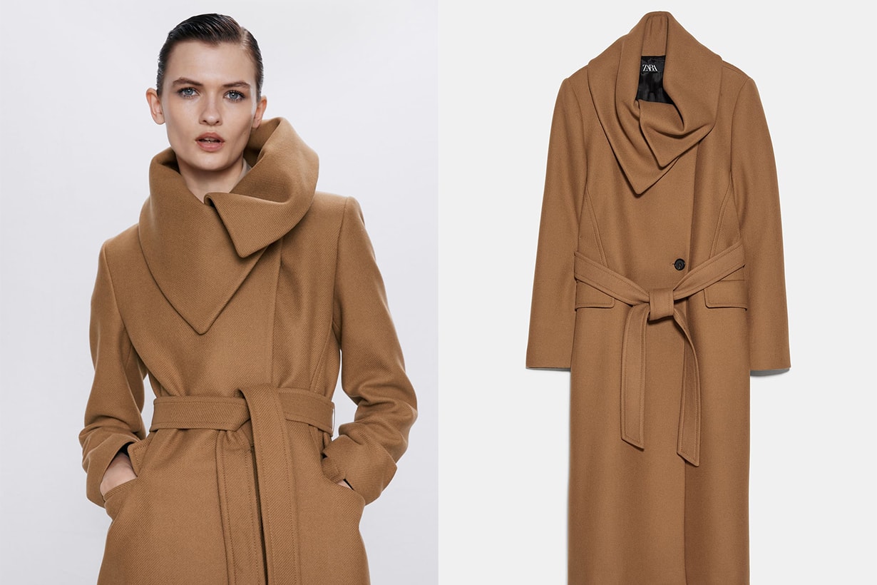 WRAPAROUND COLLAR COAT