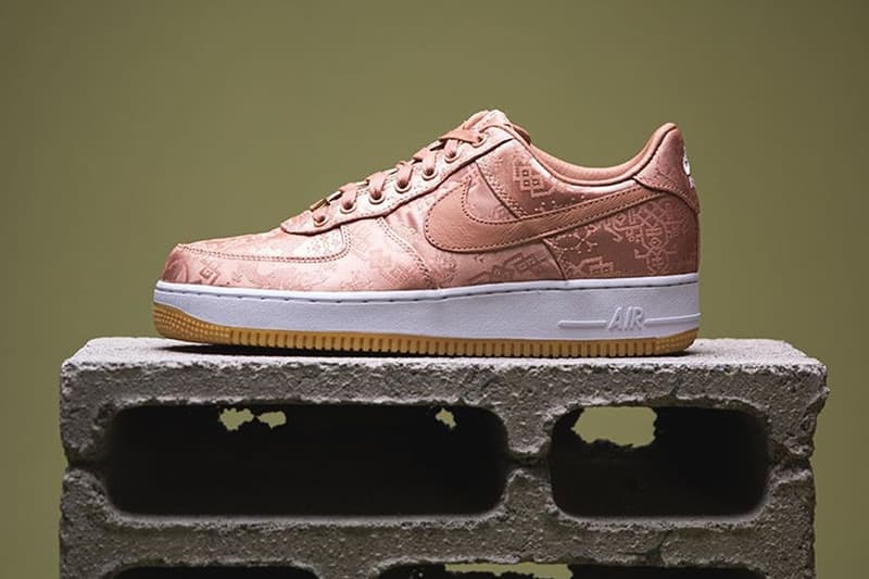 CLOT x Nike Air Force 1 Rose Gold Silk