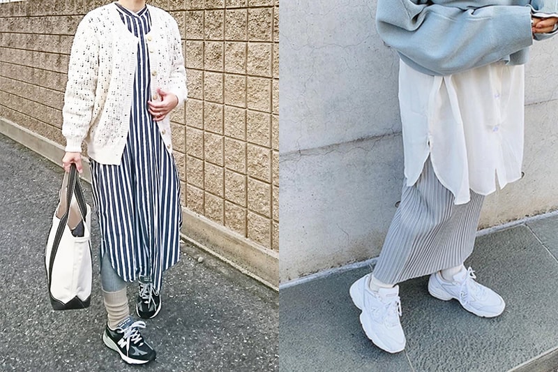 New Balance Cozy Style Sneakers Japanese Girl