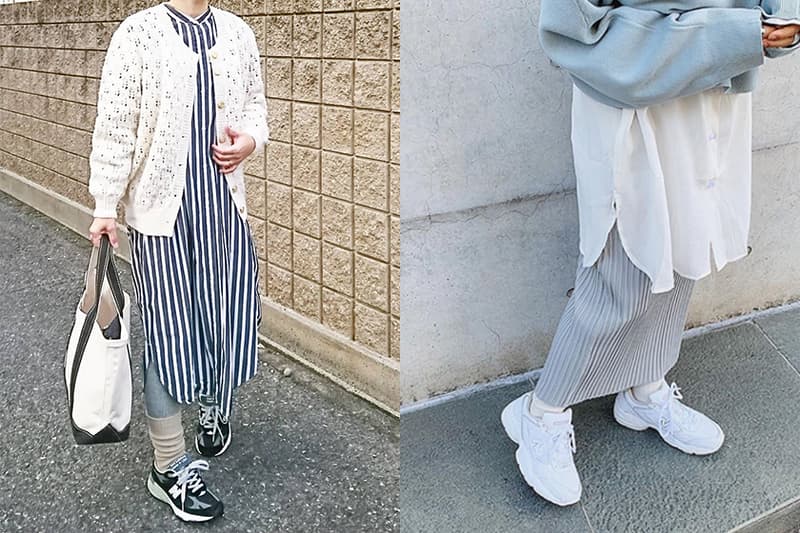 New Balance Cozy Style Sneakers Japanese Girl