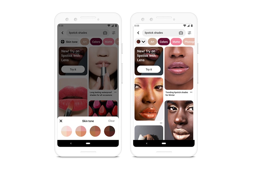 pinterest AR Beauty Try-On Lipstick Colour
