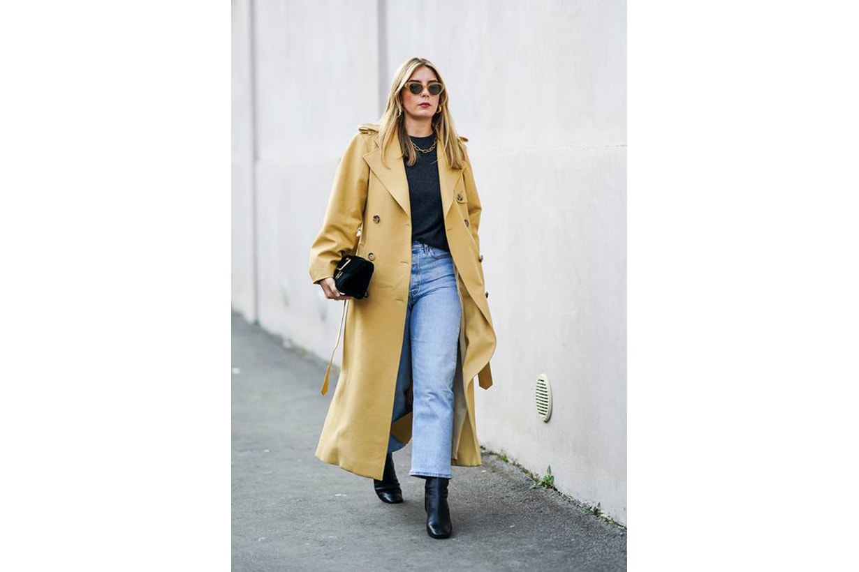 Trench Coat with Jeans Street Style