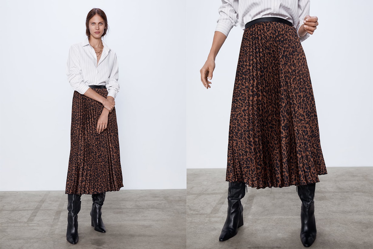 Zara Animal Print Skirt