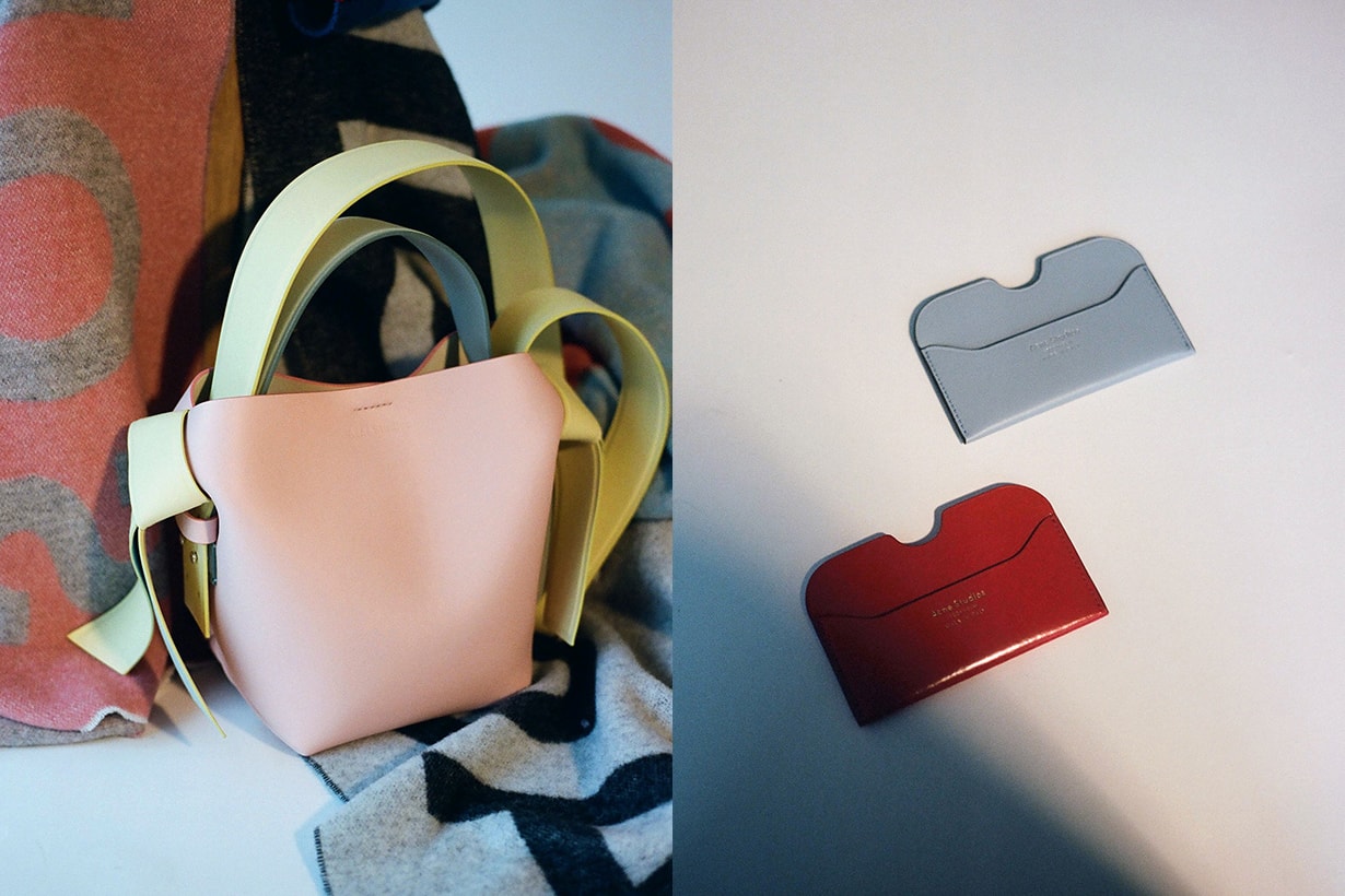 acne studios spring summer collection handbags scarf t shirt release