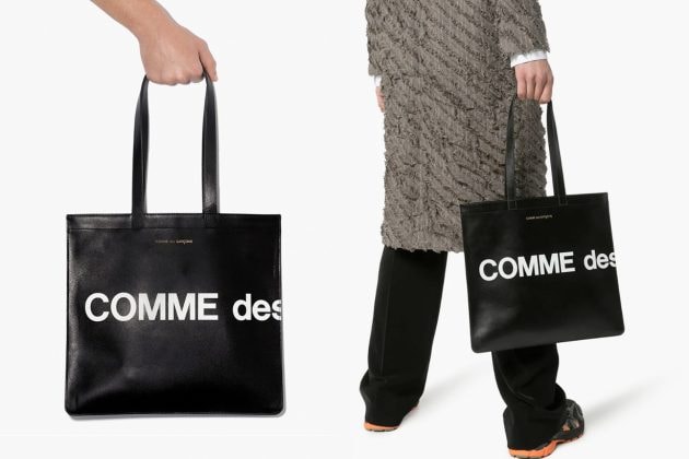 COMME des GARÇONS logo tote bag leather new where buy wallet