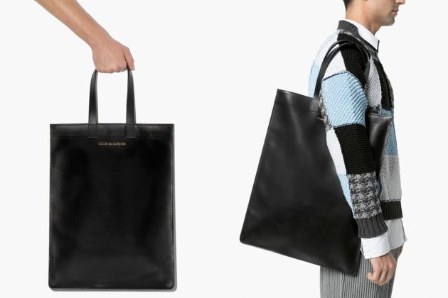 COMME des GARÇONS logo tote bag leather new where buy wallet