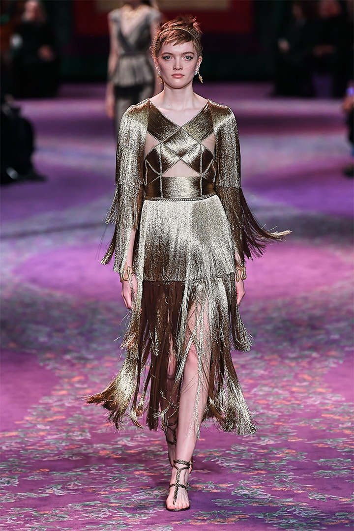 Model Walks at Dior Runway By Maria Grazia Chiuri and Judy Chicago