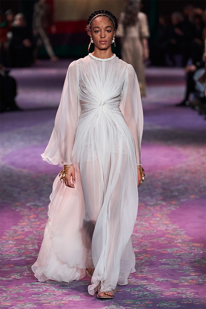 Model Walks at Dior Runway By Maria Grazia Chiuri and Judy Chicago