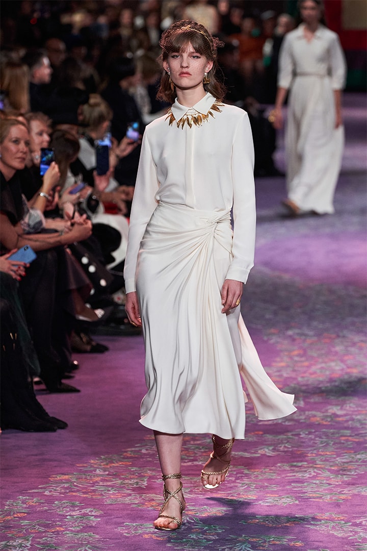 Model Walks at Dior Runway By Maria Grazia Chiuri and Judy Chicago