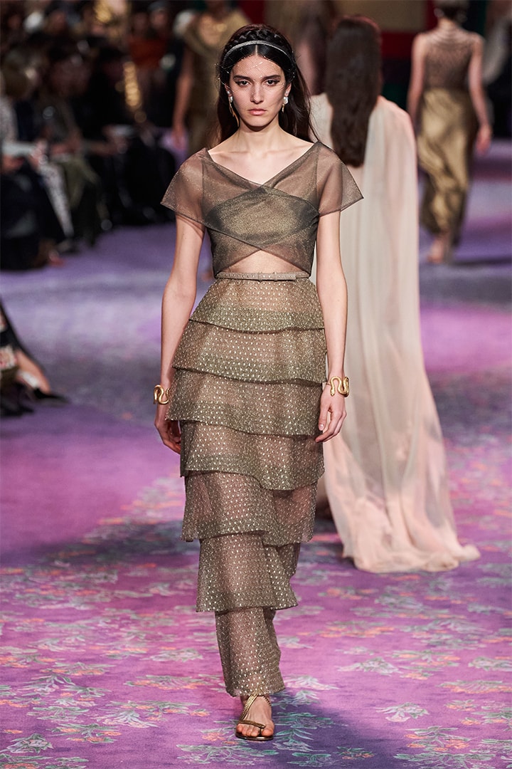 Model Walks at Dior Runway By Maria Grazia Chiuri and Judy Chicago