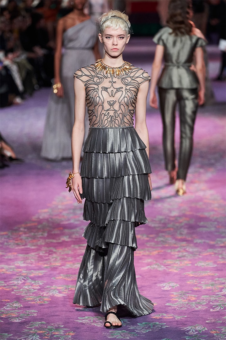 Model Walks at Dior Runway By Maria Grazia Chiuri and Judy Chicago