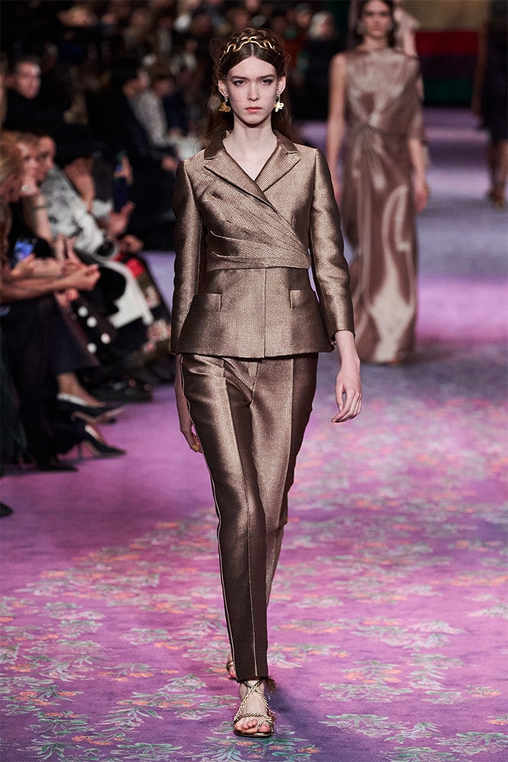 Model Walks at Dior Runway By Maria Grazia Chiuri and Judy Chicago