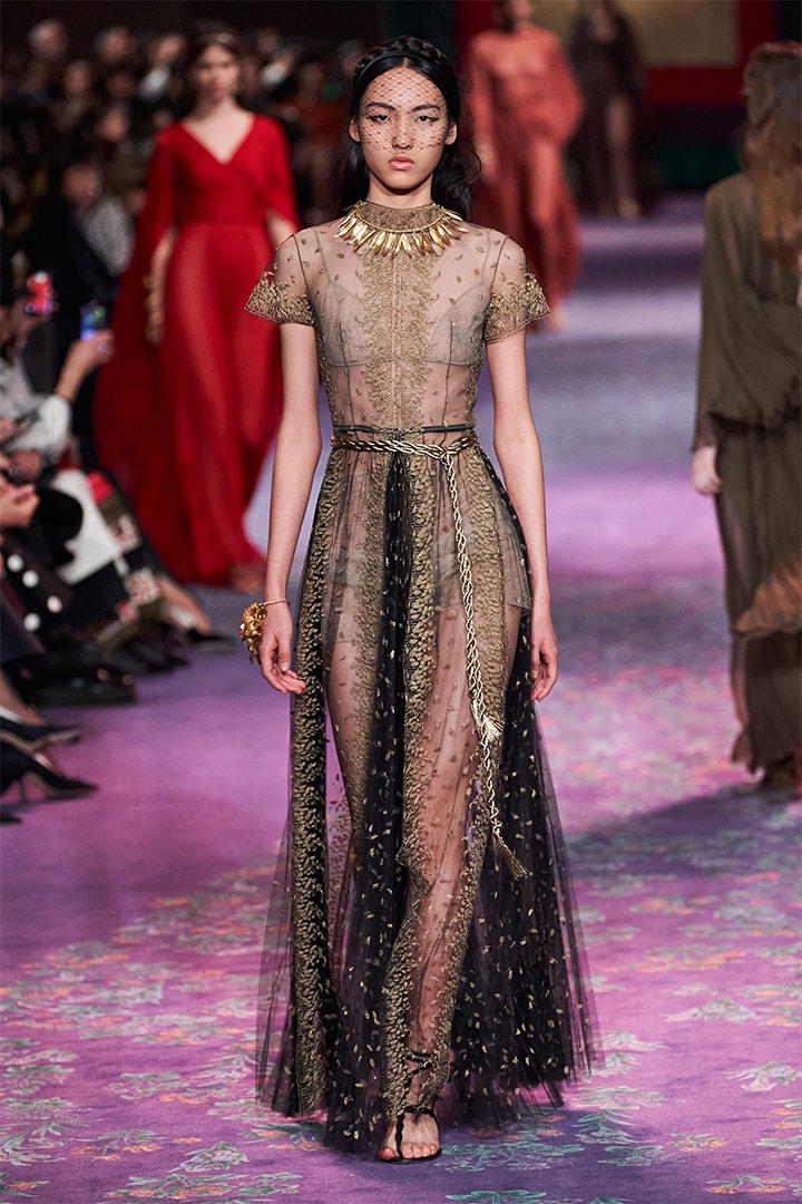 Model Walks at Dior Runway By Maria Grazia Chiuri and Judy Chicago