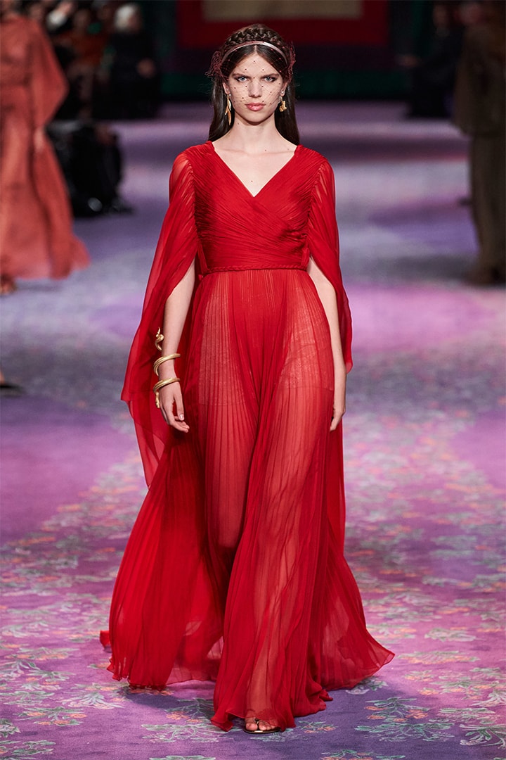 Model Walks at Dior Runway By Maria Grazia Chiuri and Judy Chicago