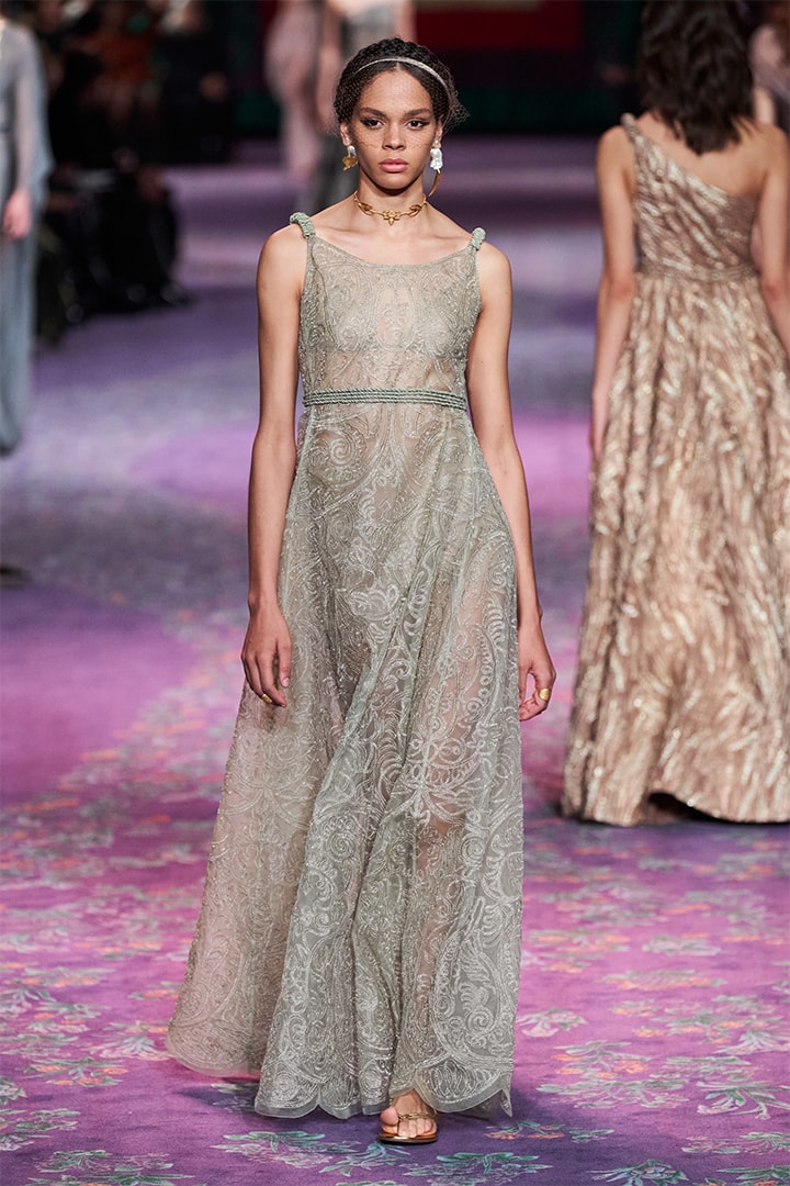 Model Walks at Dior Runway By Maria Grazia Chiuri and Judy Chicago