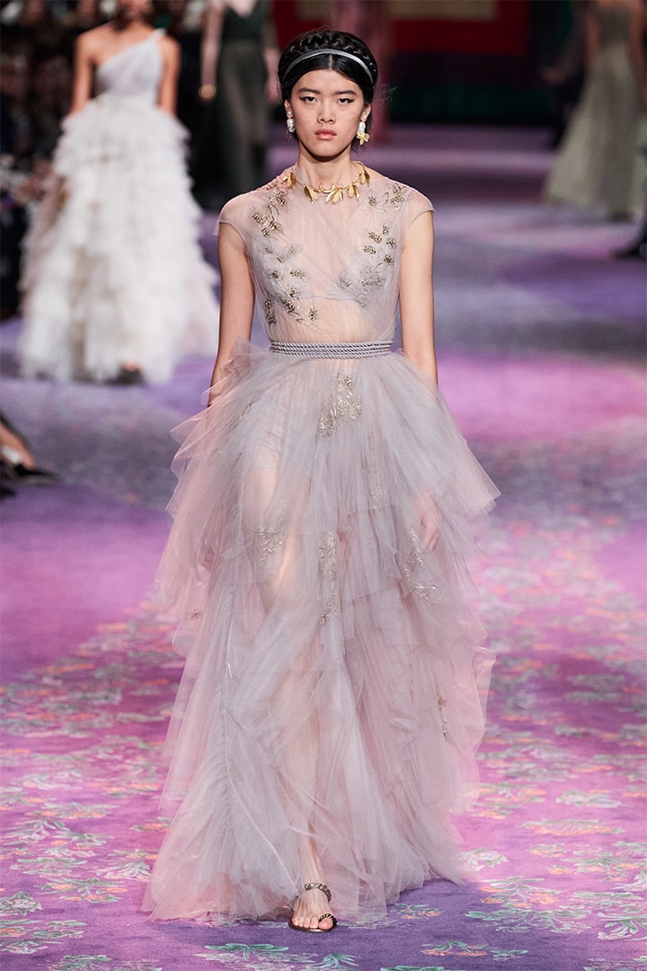 Model Walks at Dior Runway By Maria Grazia Chiuri and Judy Chicago