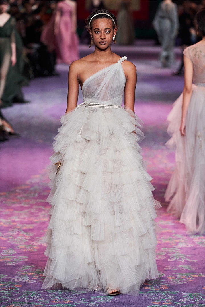 Model Walks at Dior Runway By Maria Grazia Chiuri and Judy Chicago