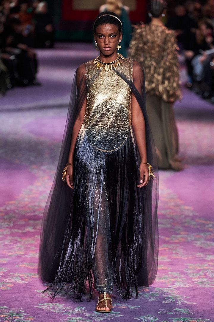 Model Walks at Dior Runway By Maria Grazia Chiuri and Judy Chicago
