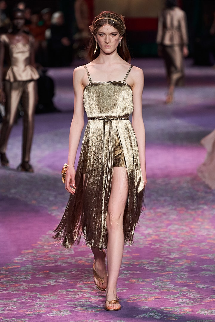 Model Walks at Dior Runway By Maria Grazia Chiuri and Judy Chicago