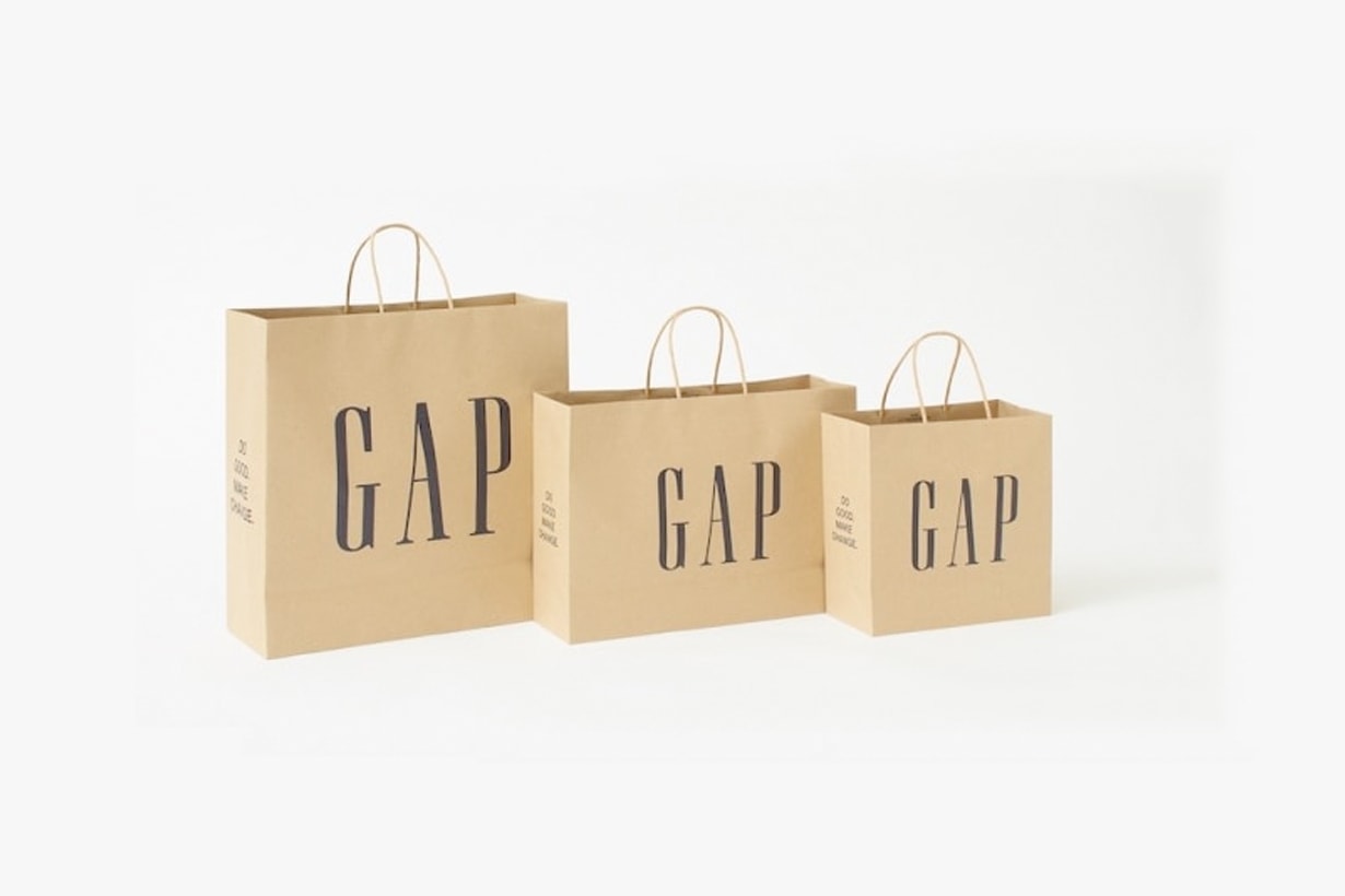 gap stop plastic recycle shopping bag paper new policy
