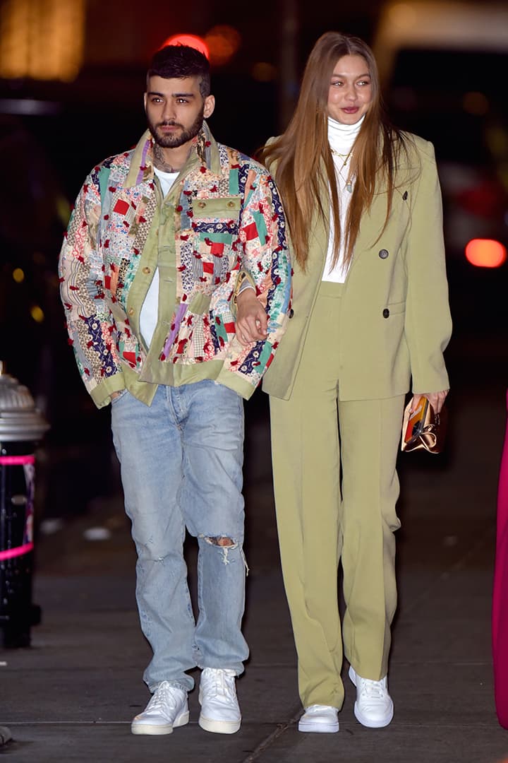 Gigi Hadid and Zayn Malik show PDA after leaving a restaurant in NoHo celebrating a birthday on January 11, 2020