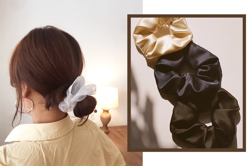 Scrunchie hair band 2020 hairstyles trends hair styling hair accessories hairstyles tutorials