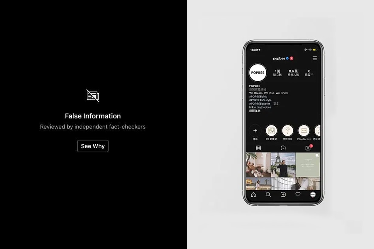 instagram facebook fact checkers hide fake content photoshop