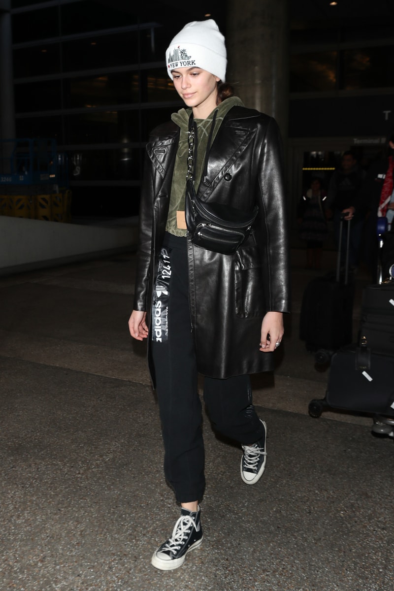 kaia gerber converse chunk outfit styling favorite sneakers