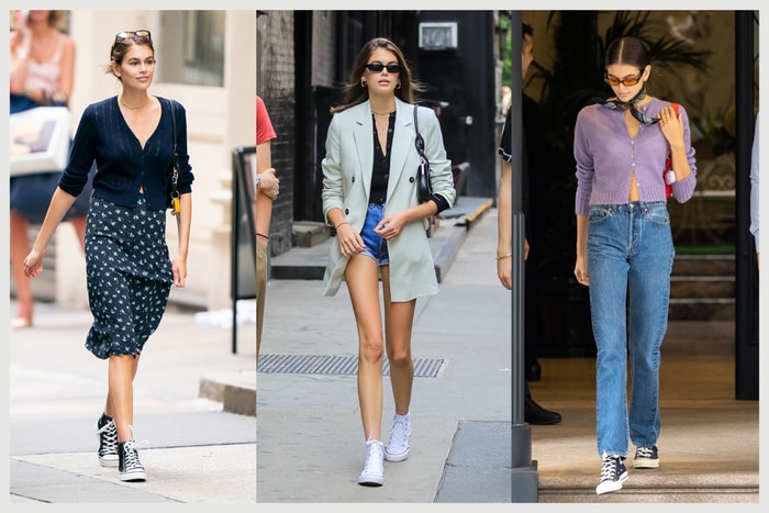 Kaia Gerber 腳上最常出現的波鞋:Converse 穿搭靈感 10+,完美詮釋各種風格!