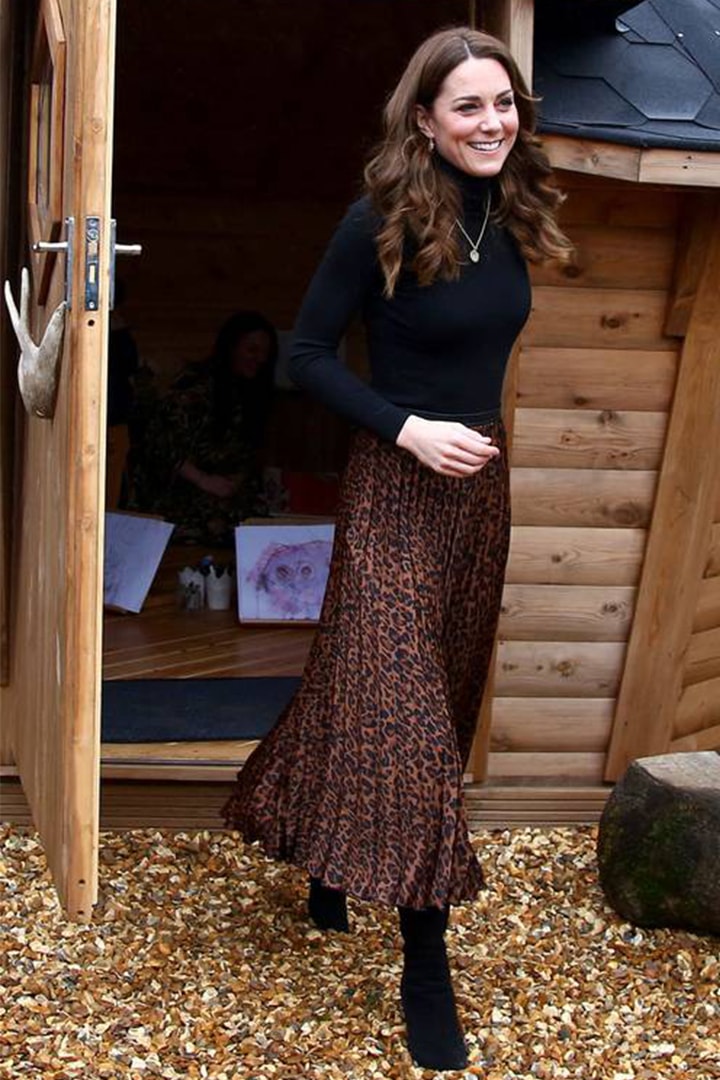 Kate Middleton Wore Zara's Leopard Print Skirt