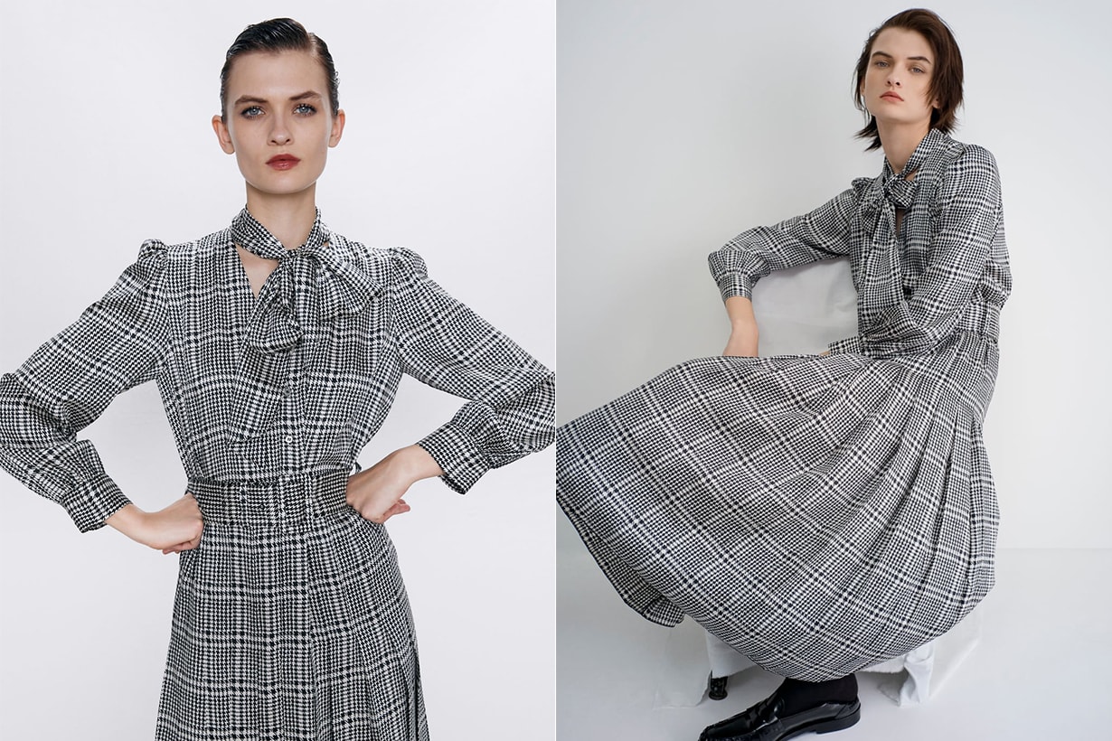 Zara PRINTED DRESS WITH BELT
