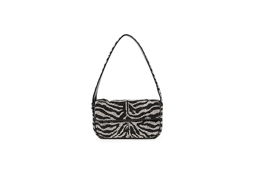 kendall jenner staud zebra tommy bag