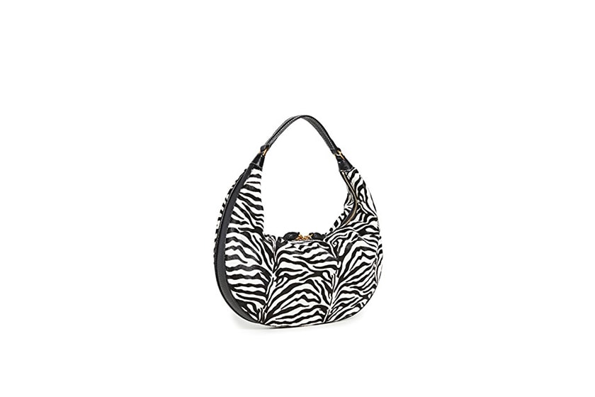 kendall jenner staud zebra tommy bag