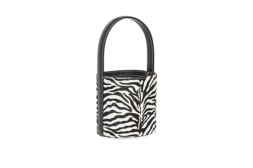 kendall jenner staud zebra tommy bag