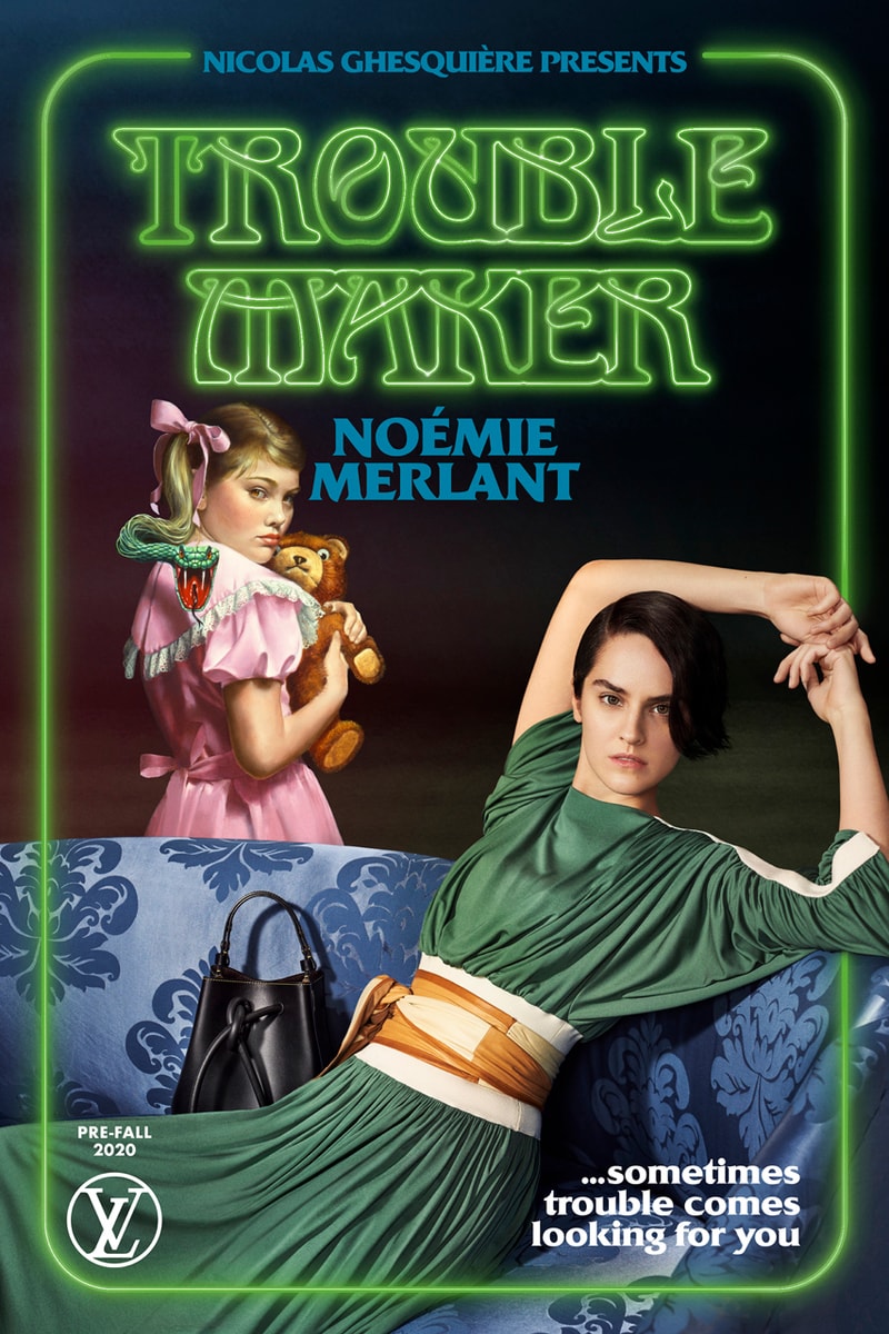 Louis Vuitton 2020 Pre Fall Campaign Wearable Library Celebrities Models Sophie Turner Chloe Grace Moretz Emma Roberts