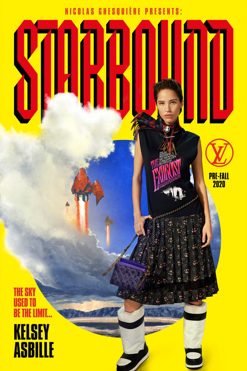 Louis Vuitton 2020 Pre Fall Campaign Wearable Library Celebrities Models Sophie Turner Chloe Grace Moretz Emma Roberts